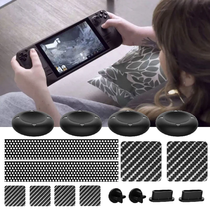 غطاء عصا الإبهام لوحدة التحكم في الألعاب ، ملحقات سطح البخار ، وحدة التحكم في الألعاب ، سدادة الغبار ، مجموعة واحدة