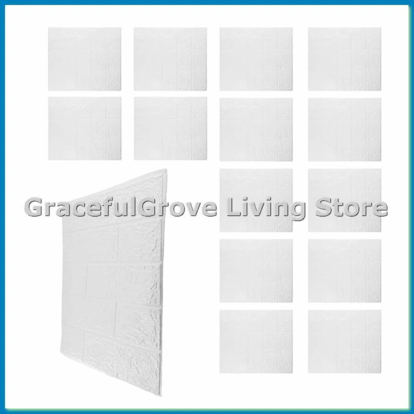 

15 шт. самоклеящихся 3D-наклеек под кирпич, водонепроницаемые пенопластовые обои для комнаты, кухни, потолка, фоновые наклейки на стену - A-A33R