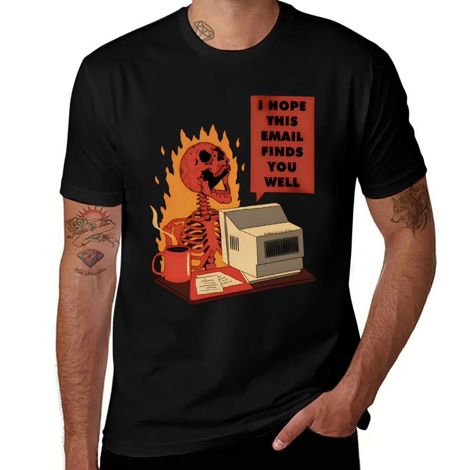 I Hope This Email Finds You Well T-Shirt Plus Size Workout Short Sleeve Top T-Shirt