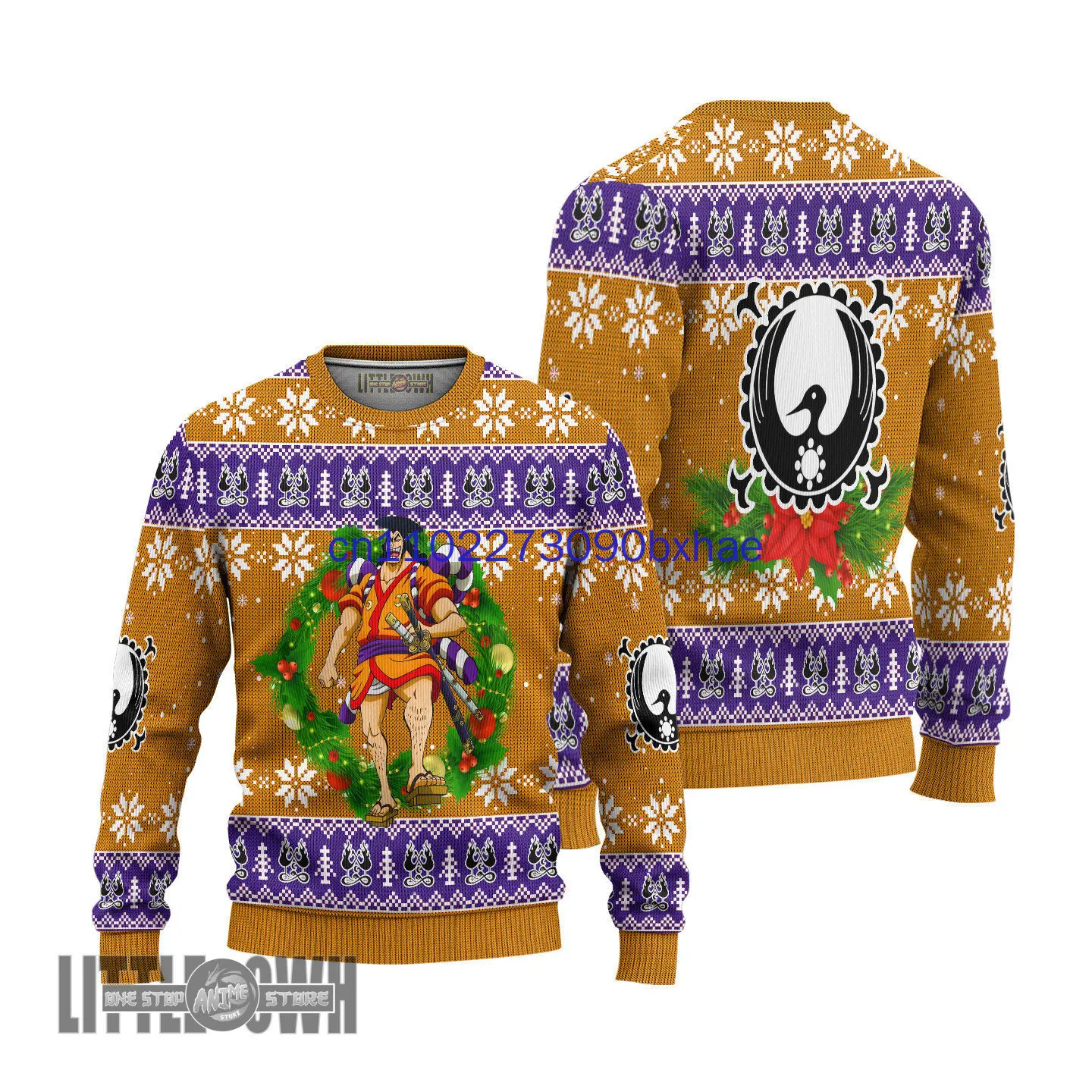 Świąteczny sweter One Piece na Boże Narodzenie 2025, brzydki świąteczny sweter, prezent, pulower Świętego Mikołaja, męska bluza 3D na jesień i zimę