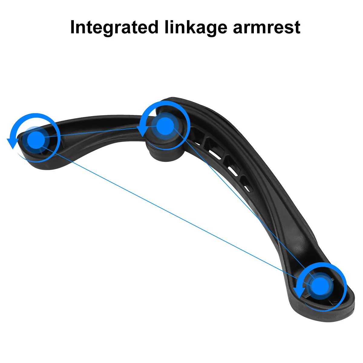 1Pair Office Chair Armrest Accessories Universal Movable Plastic Handrail Ergonomic Handle Suitable for Elderly Computer Chair