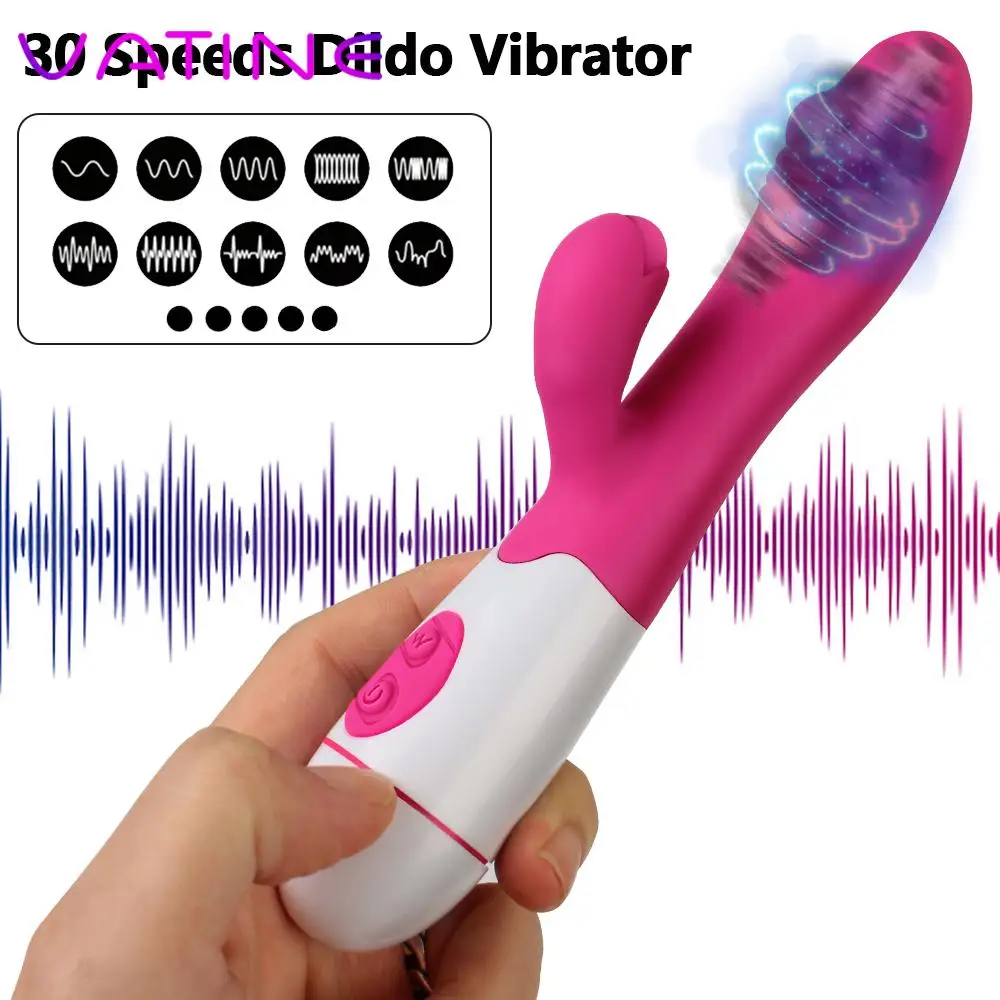 Dual Vibration G Spot Massager Female Masturbator Sex Toys for Woman Dildo Rabbit Vibrator Vaginal Clitoris Stimulator