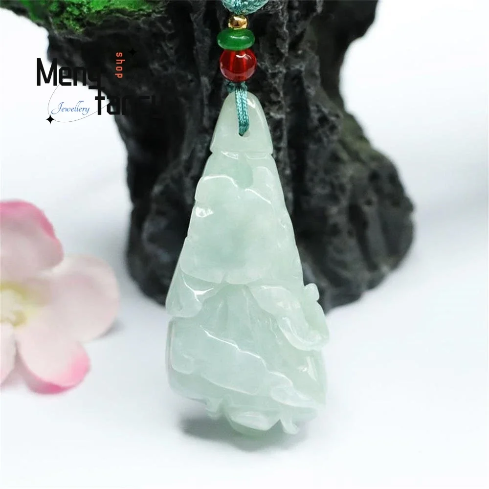 

Natural Myanmar Jadeite Cabbage Jade Pendant Handicraft Exquisite Elegant Simple High-grade Luxury Quality Jewelry Holiday Gifts