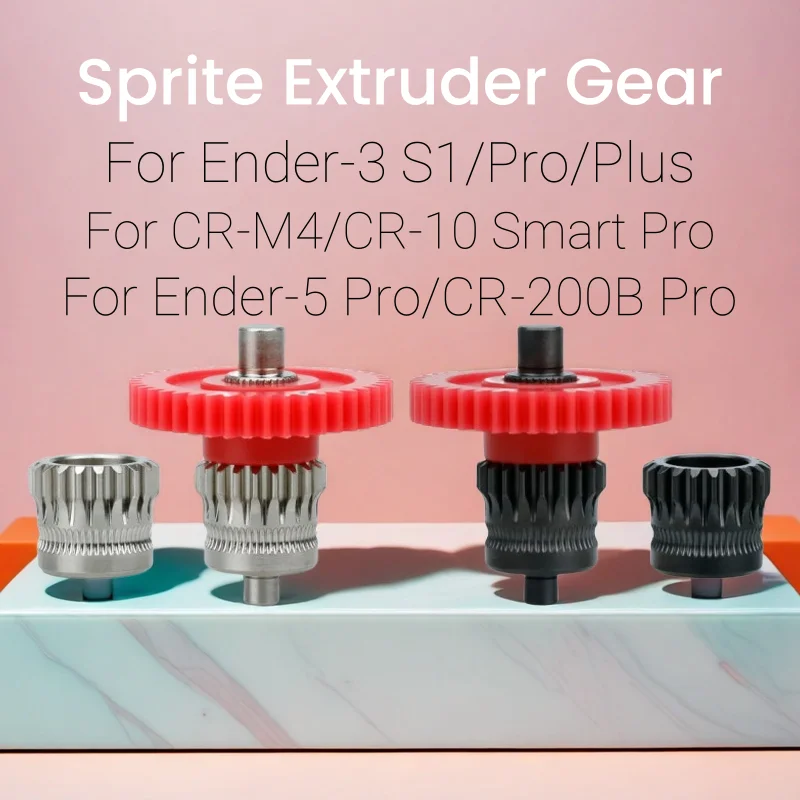 Engrenage d'extrudeuse Sprite en acier trempé tout en métal, revêtement DLC pour Ender3 S1 Ender-5 CR-10 Smart Pro, accessoires d'imprimante 3D