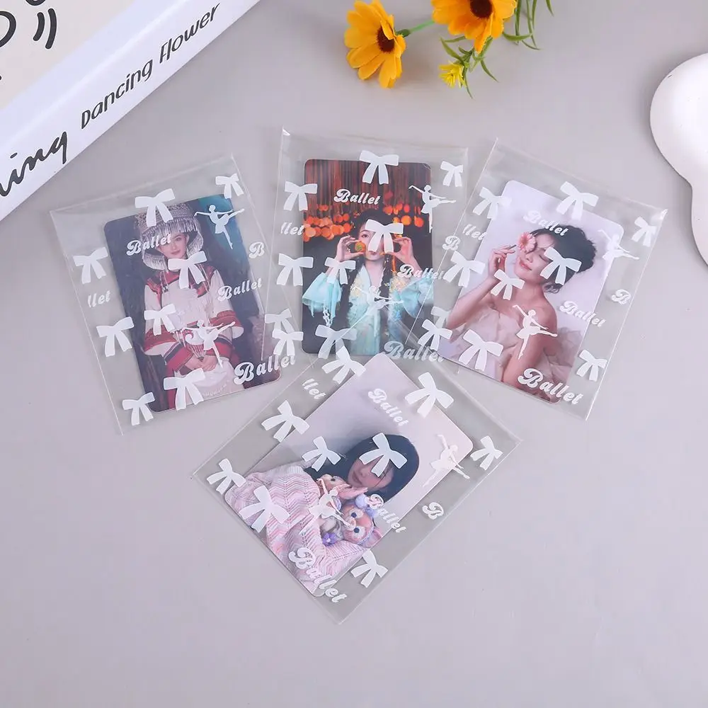 50pcs New Sweet Idol Card Sleeves Cartoon Self-Sealing Card Cover Photo Postcards Top Load Films Photocard Star Card Packing