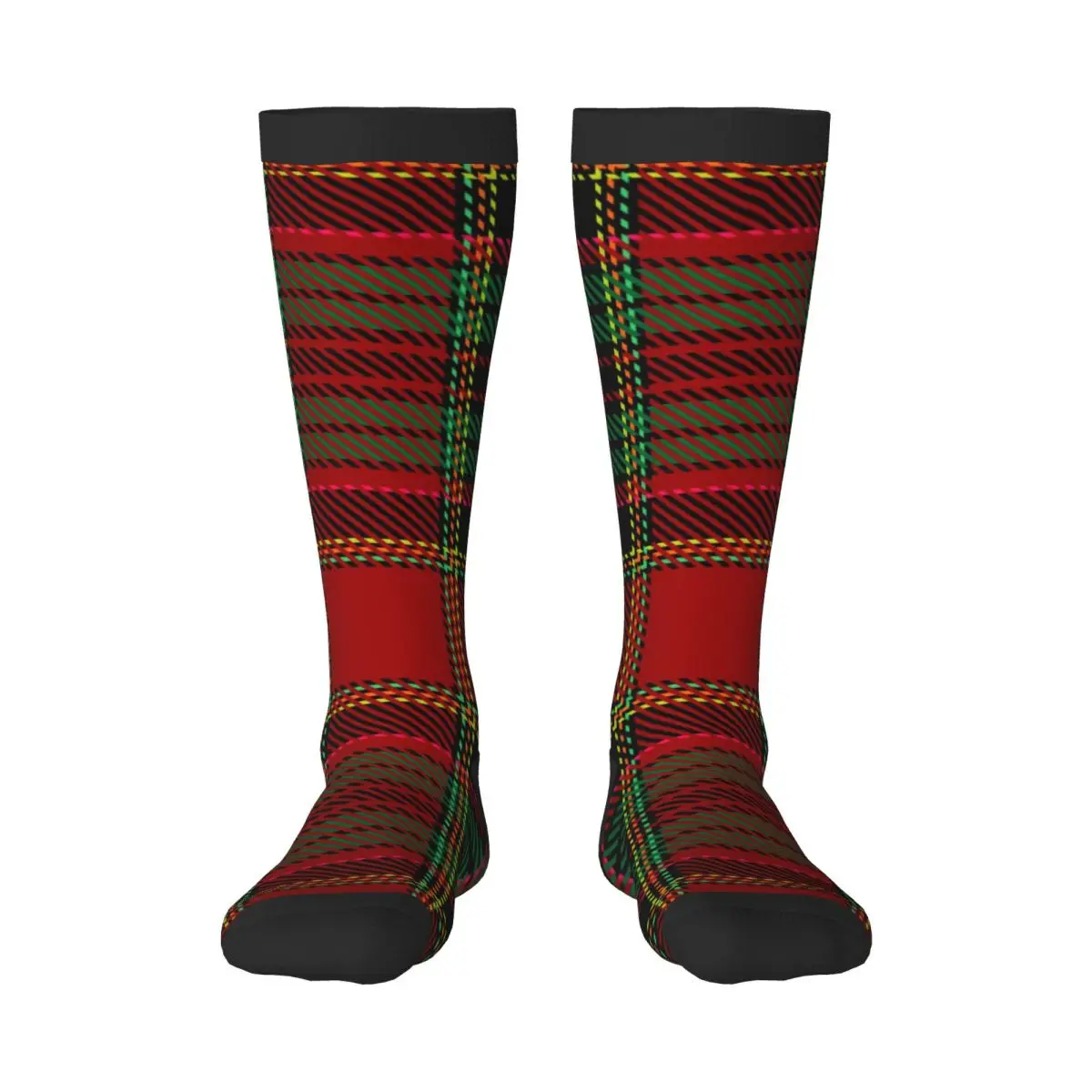 

Knee Long Stocking Tartan Plaid Scottish Christmas Pattern Adult Socks Stockings