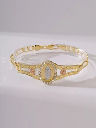 Virgin Mary Bracelet Stylish Simple Shiny Copper Hand Painted Colorful Suitable For Gifts Couples Friends Girlfriends Gifts
