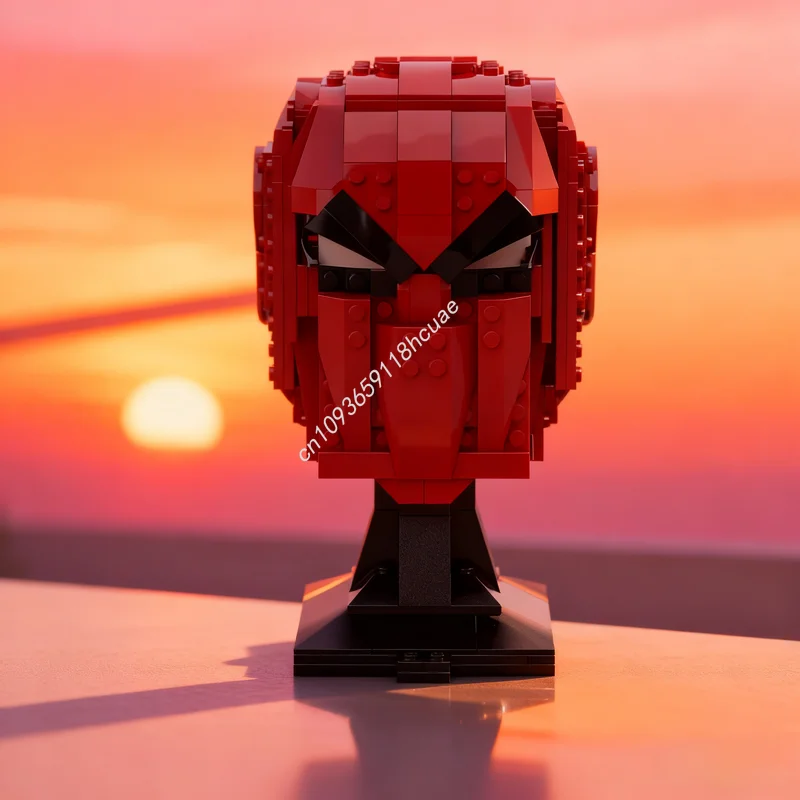 

385 шт. MOC красный капюшон шлем супергерои DCDed модель здания Рождественский подарок блоки сборка творческая идея игрушки образование день рождения