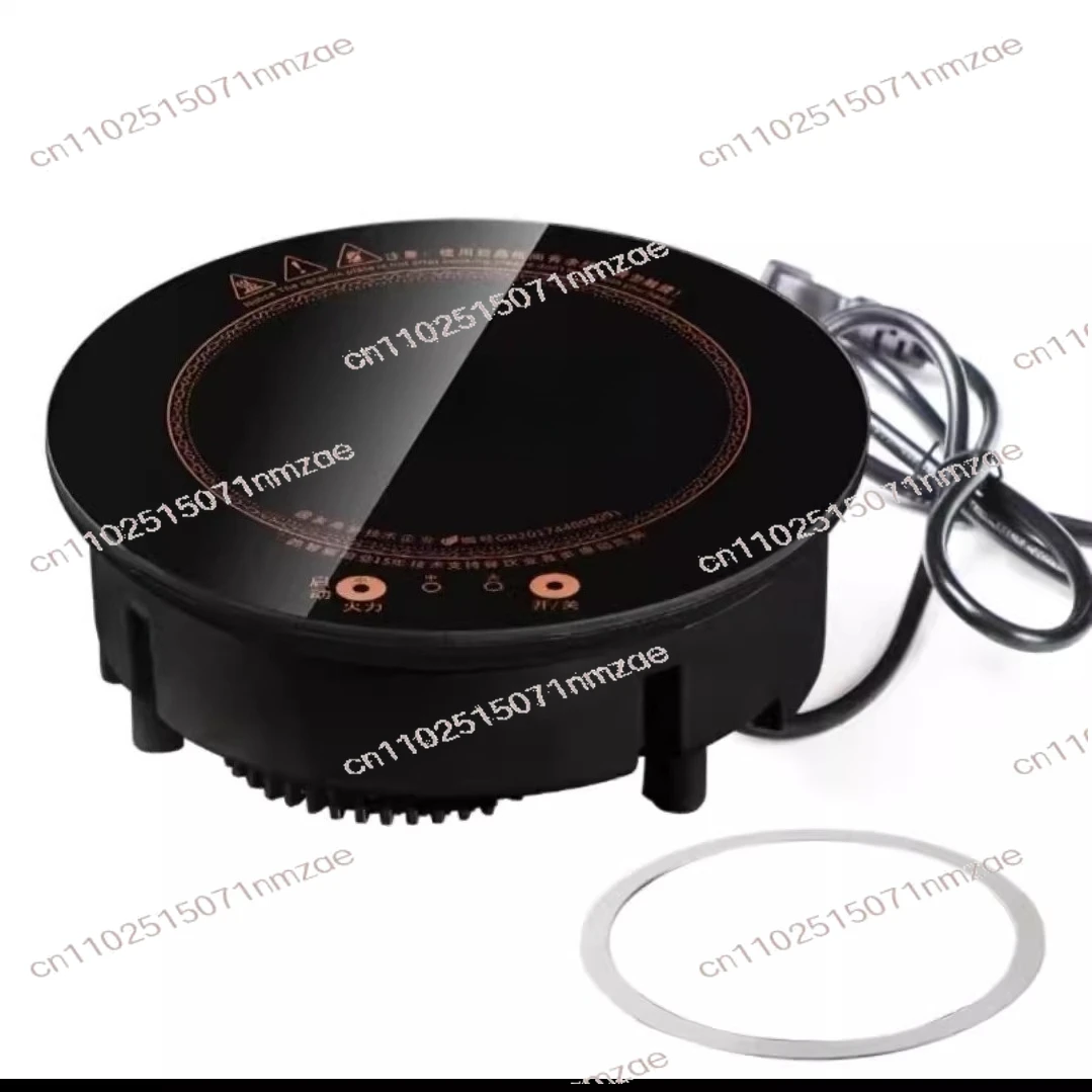 800W Single Serving Hot Pot Induction Cooker, 195mm Round Table Built-in Heating Element