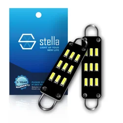 STELLA 2pcs LED Rigid Loop 44mm Festoon C5W Car Interior Bulbs 561 562 567 564 Doom Light Car Door Lights Trunk Lamp 6000k 12V