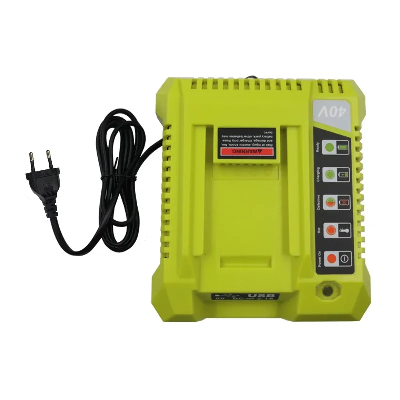 Cargador de batería de iones de litio OP401 para batería de iones de litio Ryobi 40V OP4050A OP4015 OP4026 OP4030 OP4040 OP4050 OP400A OP403A ZROP401