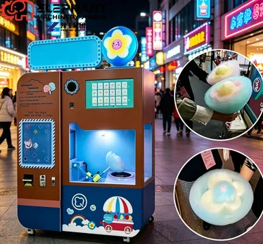 Cotton Candy Vending Machine Auto Humidity Control No Sticky Sugar Floss Maker Machine
