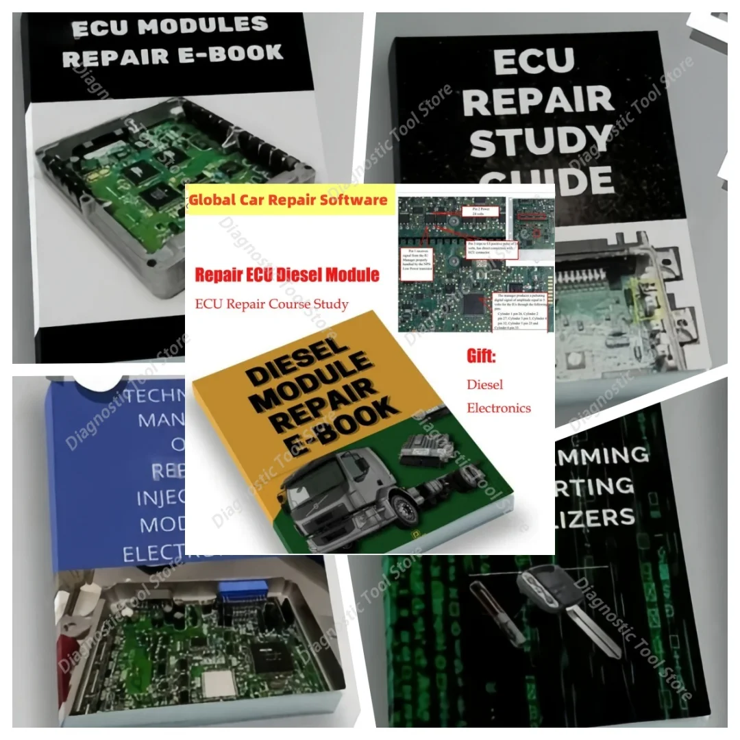 Curso de Reprogramación de Módulos ECU, Manual Completo de Reparación de ECU, Guía de Estudio en Formato Electrónico para Taller, Diagnóstico de Automóviles y Camiones, Archivo PDF