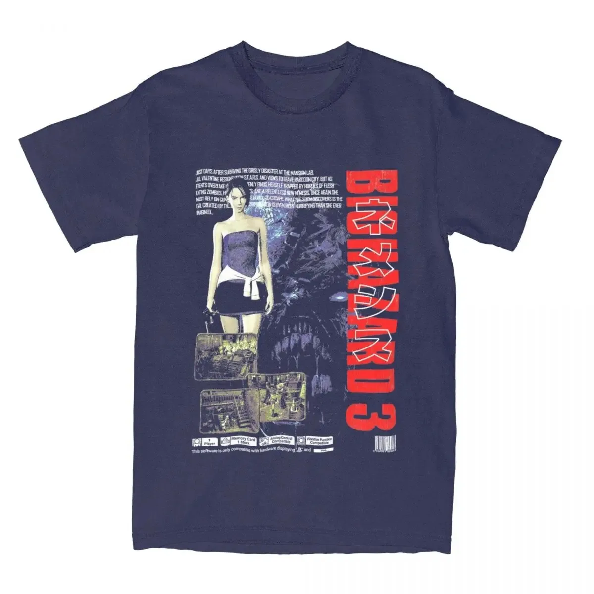 2025 الشر المقيم الشر BIOHAZARD 3 تي شيرت الرجال النساء الجدة القطن تيز س الرقبة قصيرة الأكمام تي شيرت هدية الملابس