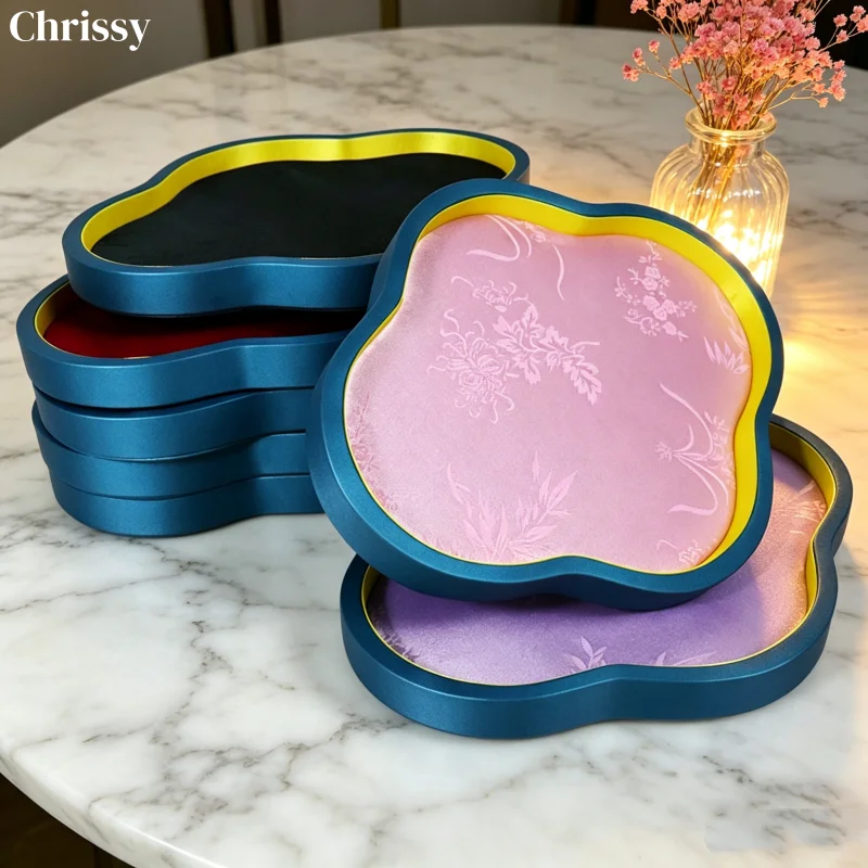 

Luxury Solid Wood Jewelry Tray, Viewing Dish for Jadeite & Wristwatch, Bracelet Necklace Storage Box, Counter Showcase Prop