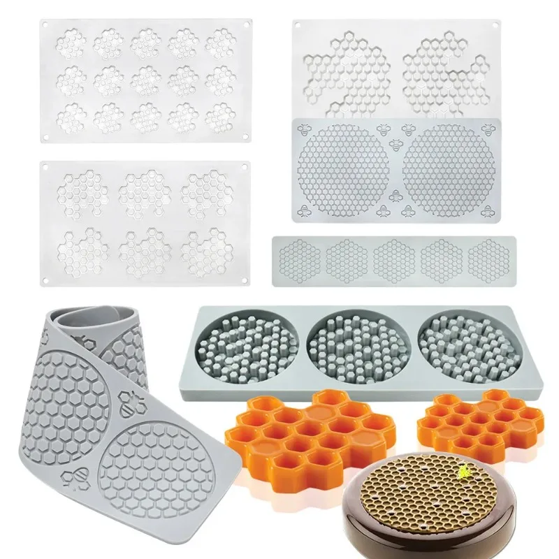 

Honeycomb Mousse Cake Mold DIY Chocolate French Dessert Decoration Baking Silicone Mold Kitchen Baking Tool