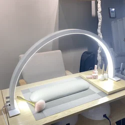 New 50W Knob Type Half Moon Nail Lamp Beauty Salon Fingernail Eyelash Arc Fill Light Diamond LED U-shaped Dimmable Nail Light