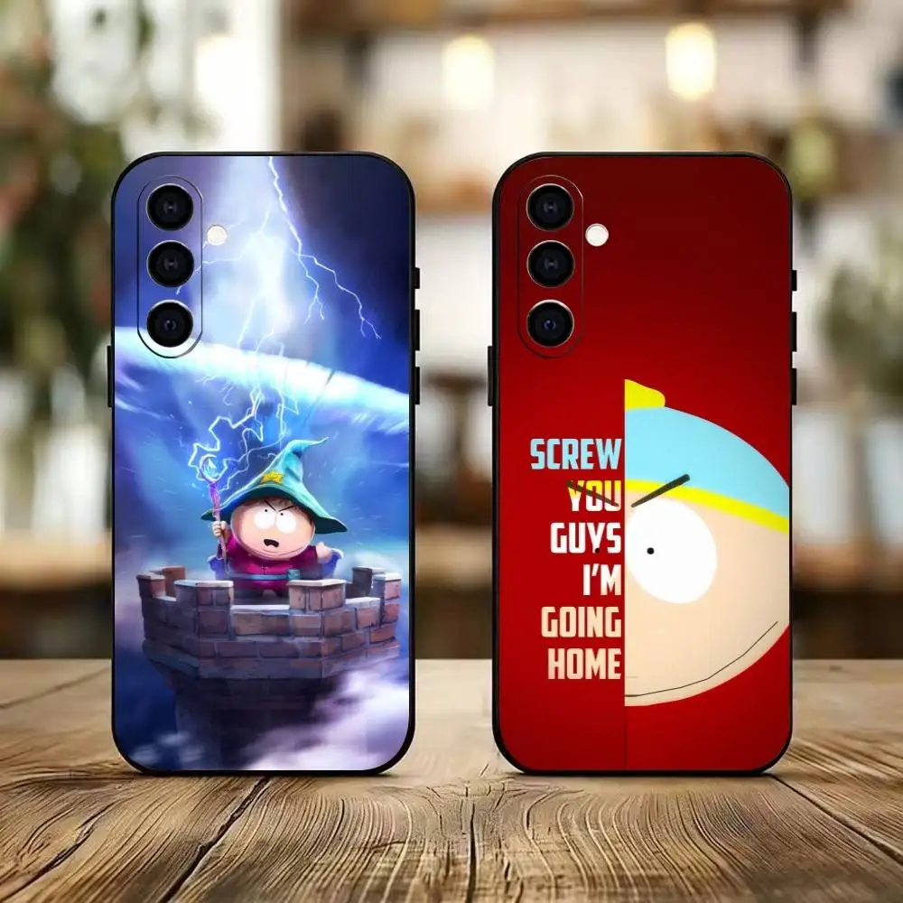 C-Cartoon S-Souths P-Park  Phone Case For Samsung Galaxy A73,A72,A71,A70,A53,A52,A51,Others Soft Black Cover