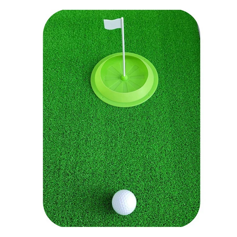 Golf Putting Cup All Direction Soft Rubber With Target Flag Golf Hole Cup Training Aids