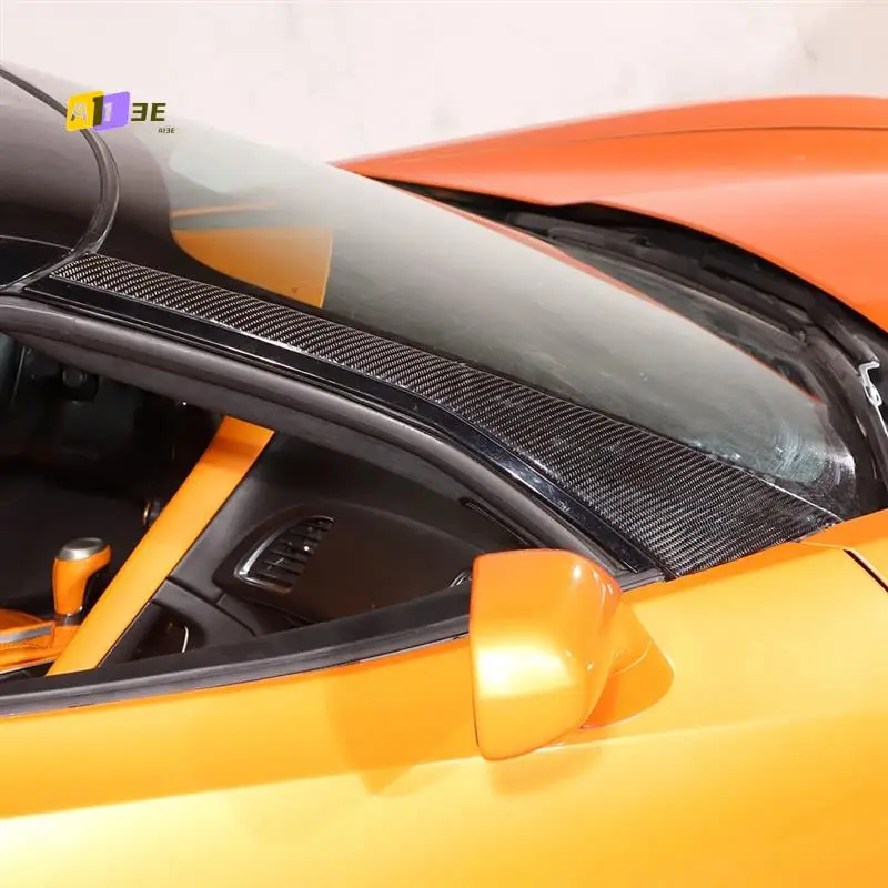 

A03E-Для Corvette C7 2014-2019, мягкая накладка на переднюю лобовую стекло автомобиля из углеродного волокна, накладка на боковую панель, детали накладки