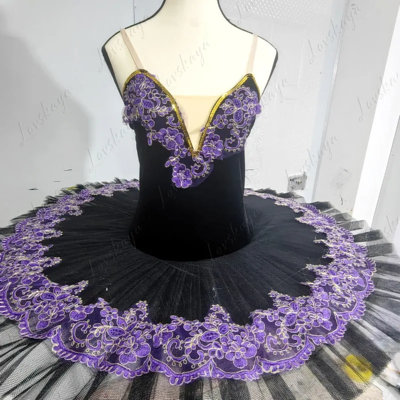 ชุดบัลเล่ต์สีดำม่วง ชุดเจ้าหญิง กระโปรงบัลเล่ต์