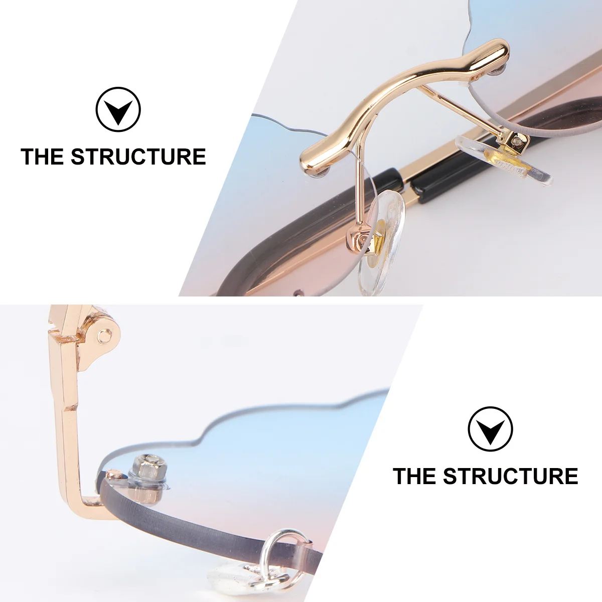 

1Pair Shape Sunglasses Unique Cloud Frame Stylish Glasses Streetwear Fashion Protective Party Accessories