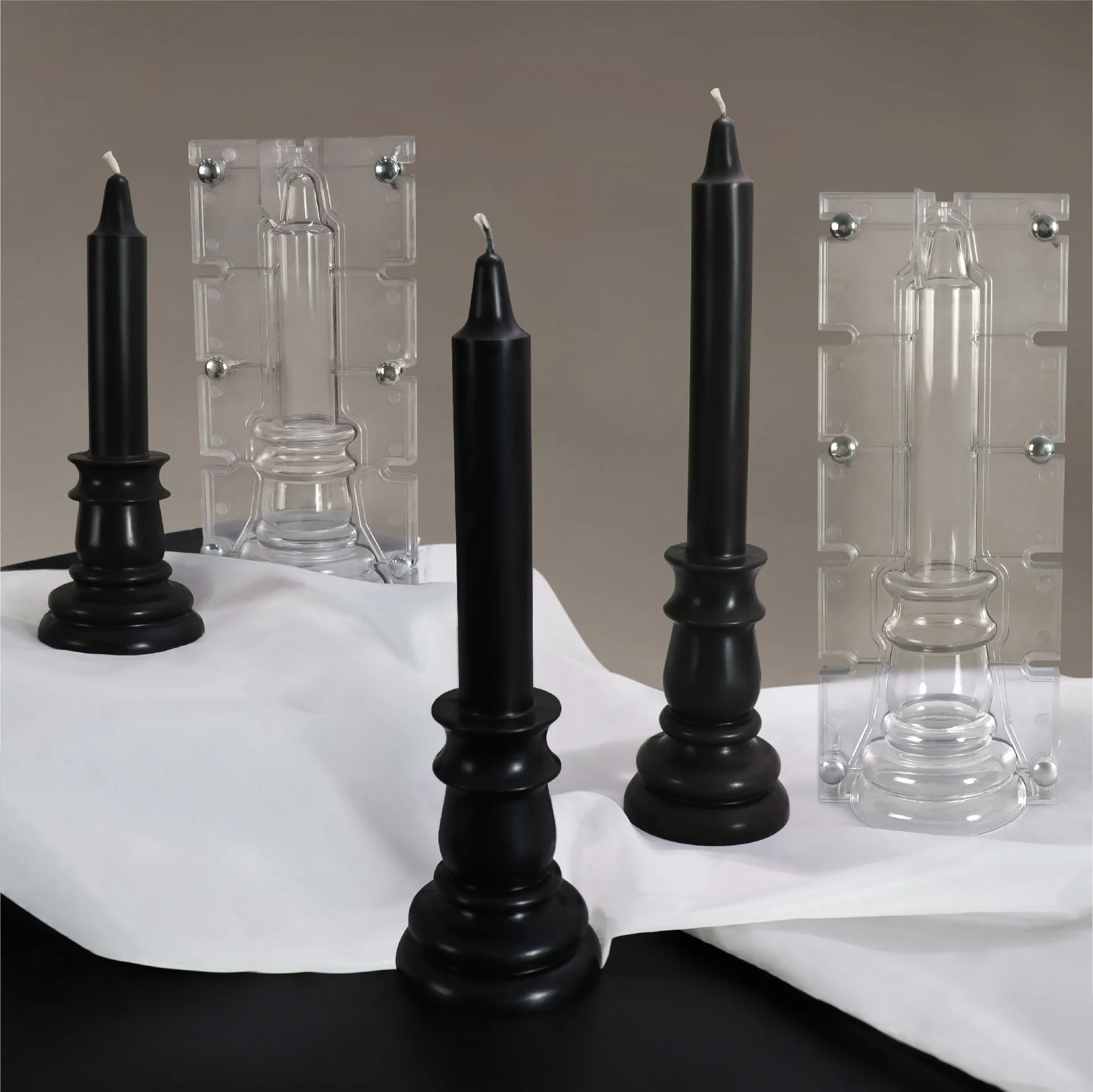 

Пластиковые формы для церковных свечей, креативная форма для свадебных свечей для изготовления свечей, ручная работа, сделай сам, домашний подсвечник, акриловые формы