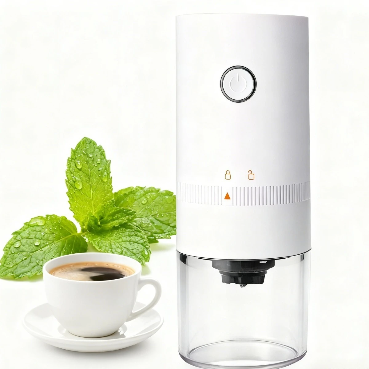 

USB Rechargeable Coffee Grinder Portable Electric Grinder with Adjustable Ceramic Grinding Core for Household Travel Camping