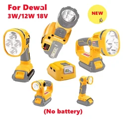 3W/12W 18V LED Lamp Flashlight For Dewlt DCB140 DCB200(NO Battery,NO Charger)Lithium Battery USB Outdoor Tools Work Light