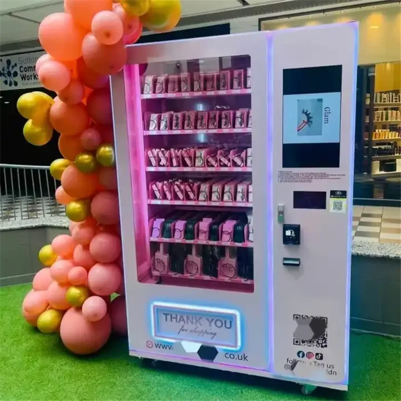 2024 Touch Screen Sticker French Fries Hair Toys Vending Machine Beauty Smart Combo Vending Machines for Lashes Nail Distributor