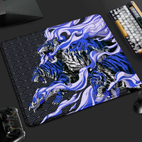 Chinese Tiger Gaming Mouse Pad With Stitched Edge 18x22cm Small Office Non-Slip Rubber Base Deskmat for PC Washable Portable Rug