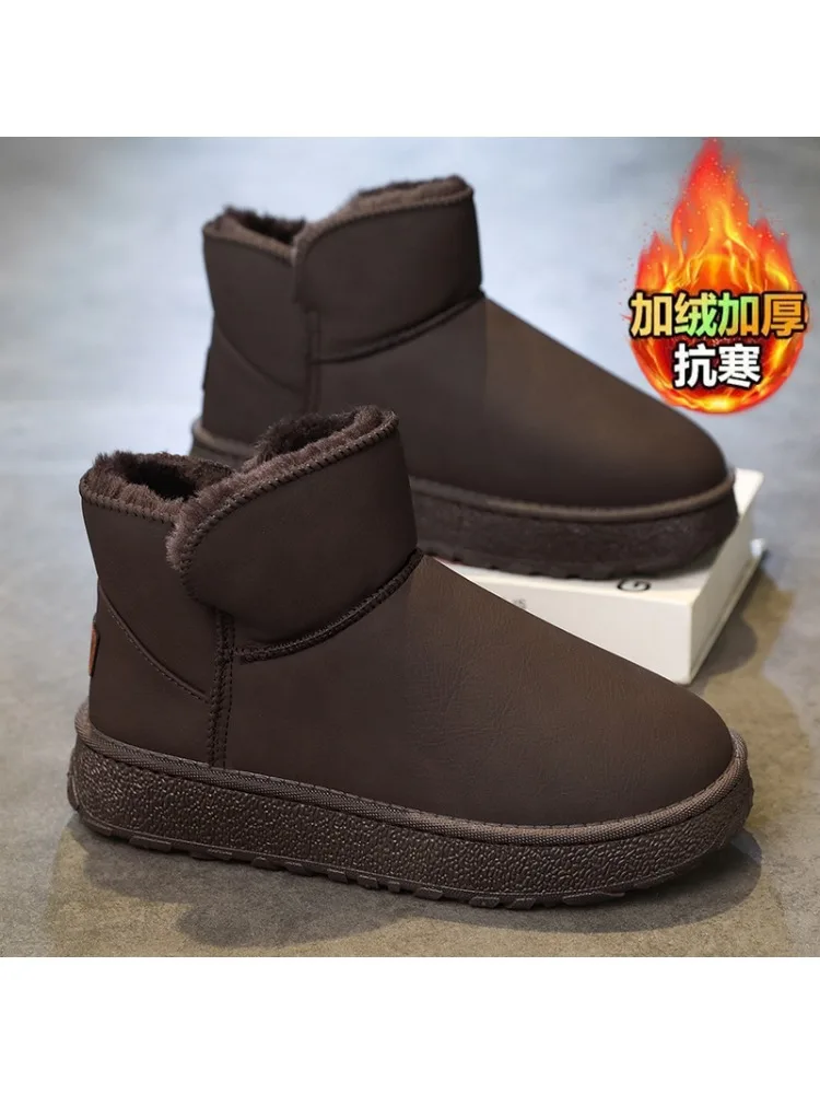 새로운 겨울 부츠 가죽 따뜻한 발목 모피 부츠를위한 플랫폼 부츠 럭셔리 부츠 따뜻한 부츠 편안한 미끄럼 방지 발목 부츠