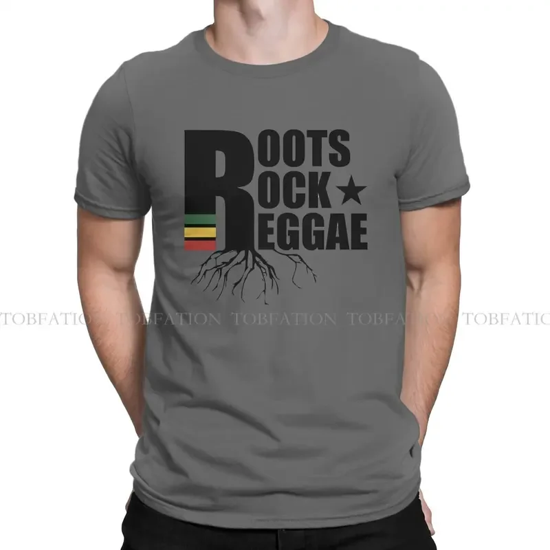 Y2K Roots Rock Reggae O Neck TShirt Rasta Design Cotton Basic T Shirt Men Clothes