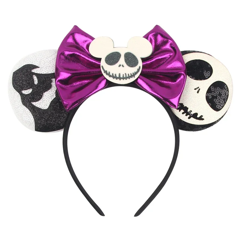 

*Halloween Ghost Skull Mouse Ears Hairband Fashion Sequins Headband Festival Party Cosplay Hair Accessories for Girls