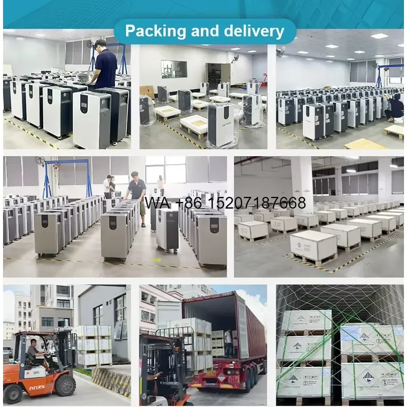 Wmwmnu for EXLIPORC Split Hybrid Grid Home Energy Storage System 50kWh Low Voltage Solar LiFePO4 Battery 51.2V Plug Play CAN
