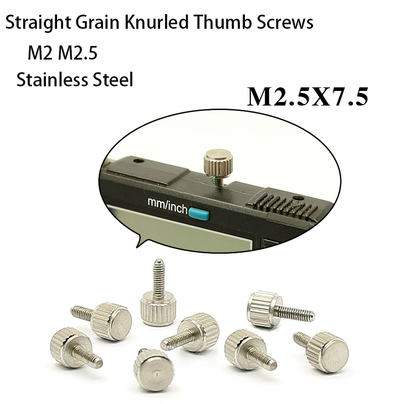 

Винты с накатанной головкой M2 M2.5 нержавеющая сталь 4/5/6-12 мм