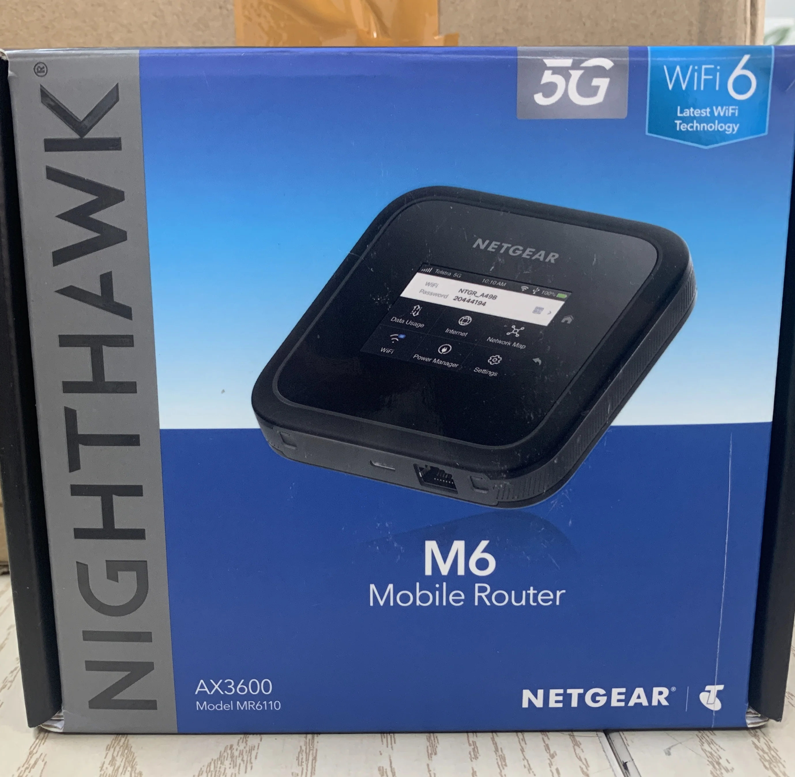 

ZEARTS NETGEAR MR6110 5G WiFi 6 Mobile Hotspot Router With 5G Sub-6 bands（95%new without box Australia version）