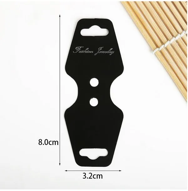 

200Pcs Black Necklace Hanging Cards Jewelry Tags Durable Paper Material Bracelet Organizer Universal Fit for DIY Use