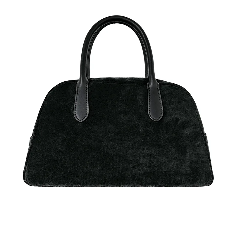 

New Autumn Winter Vintage Handbag Versatile Suede Boston Small Tote Bag Luxury Ladies Bag