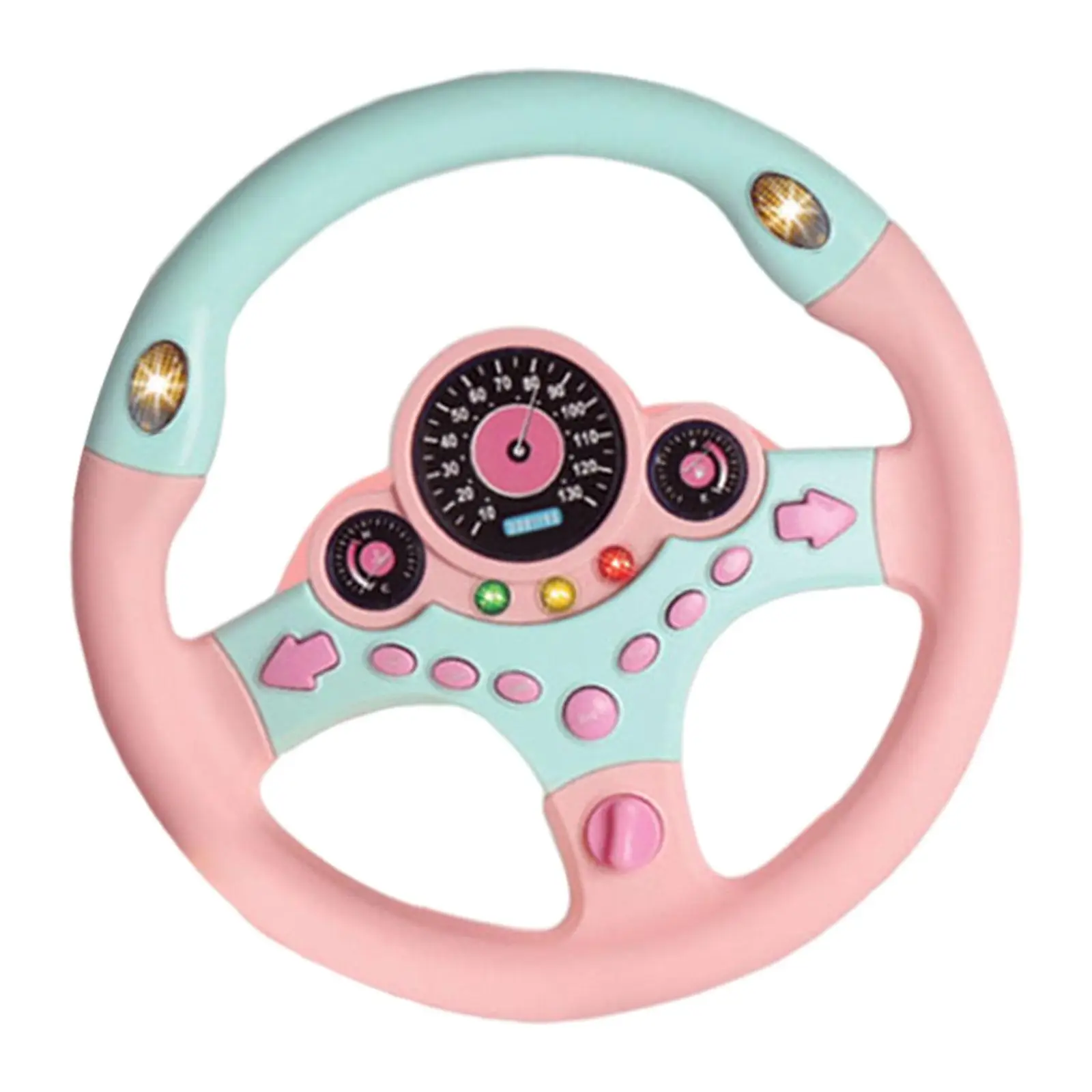 Infant Shining Eletric Simulation Steering Wheel Toy with Light Sound For Boys and Girls Early Educational Car Seat Toy