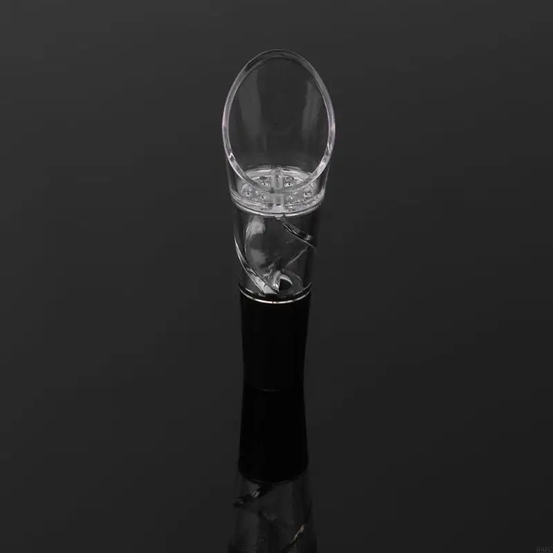 H9EC 1Pc 크로스 플로우 와인 에어레이팅 푸어러 스파우트 디켄터 에어레이터 퀵 푸어링