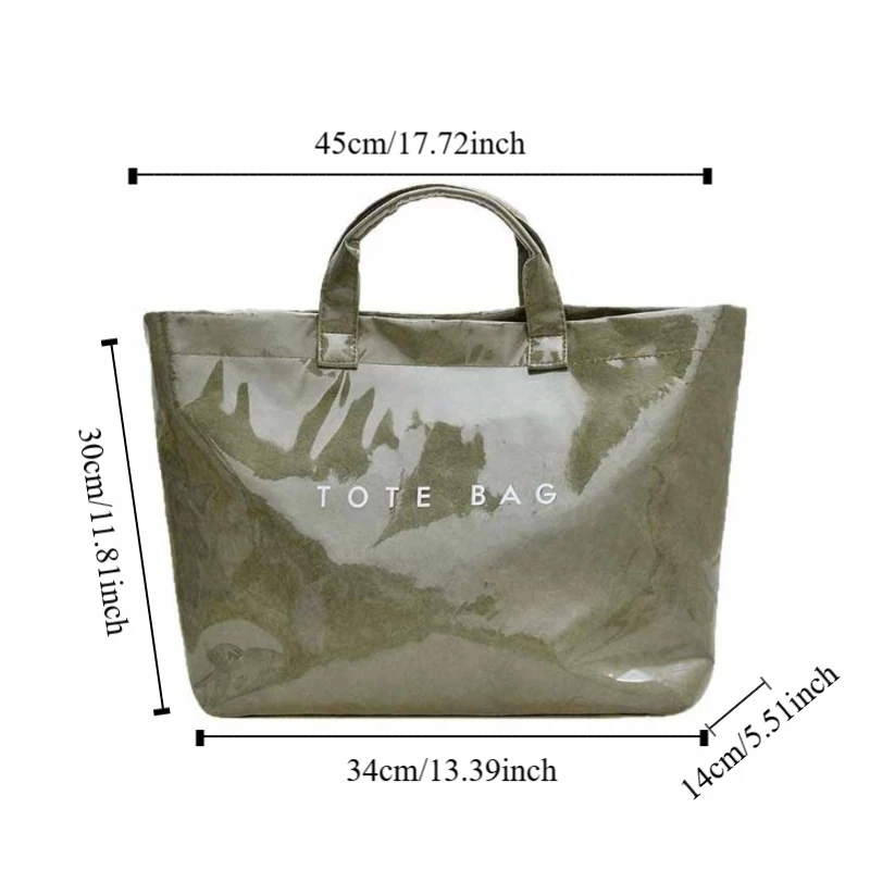 Travel Storage Bag Transparent Jelly Bag Tote Bag Beach Bag PVC Tote Bag Summer Shoulder Pouch Letter Prints Handbags Swimming