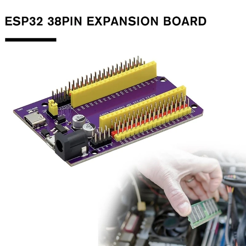 ترقية ESP32 38P تطوير ESP32-DevKitC-32 ESP-WROOM-32 توسيع مجلس 38Pins TypeC ثنائي النواة
