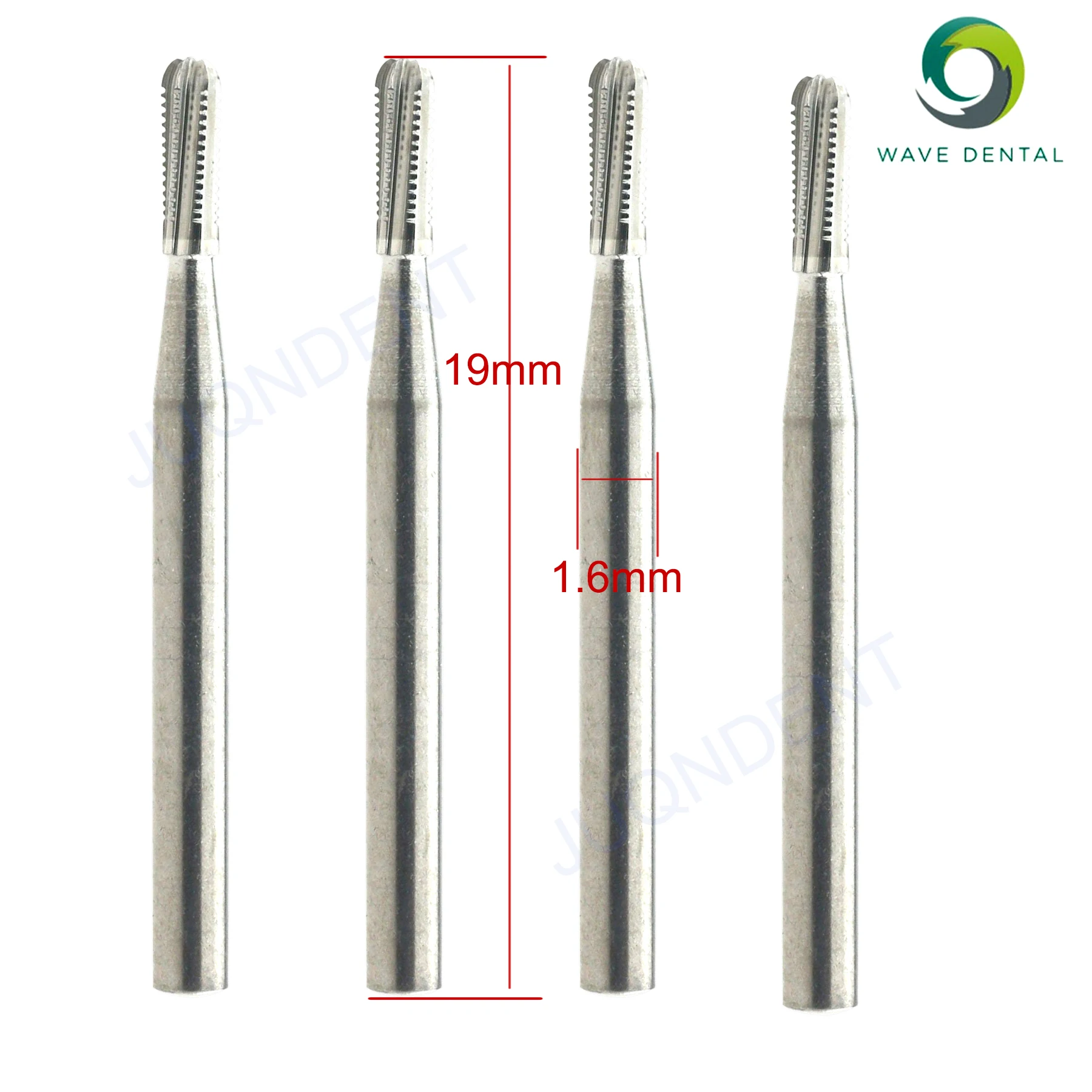 Dental Carbide Burs Tungsten Steel Dentistry Drills High Speed Crown Cutting Dental Bur Straight Fissure Head Rounded End FG1958