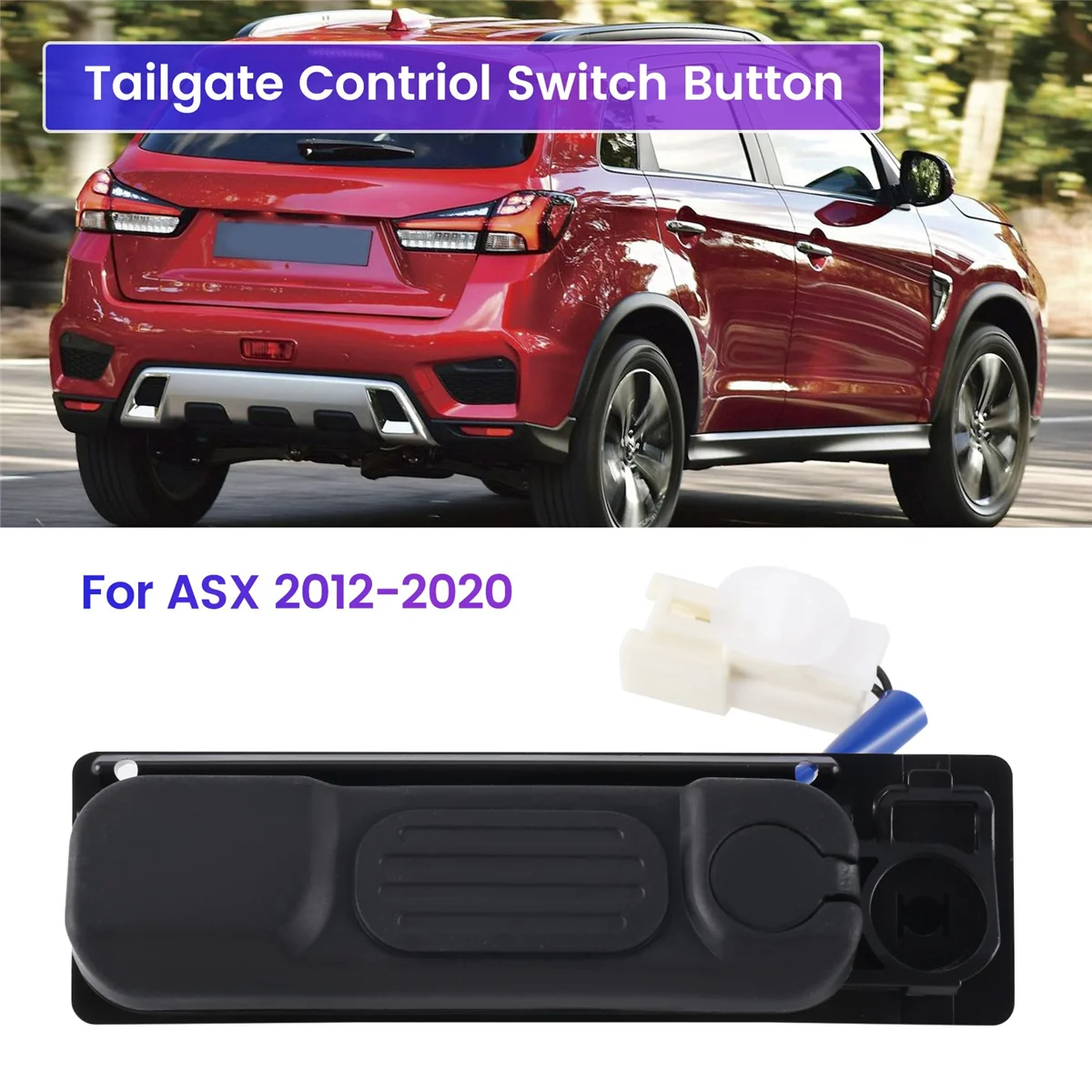 2 Pins 1 Buttons Car Trunk Opening Switch Switch Control Switch Button for ASX 12-20 5810A091