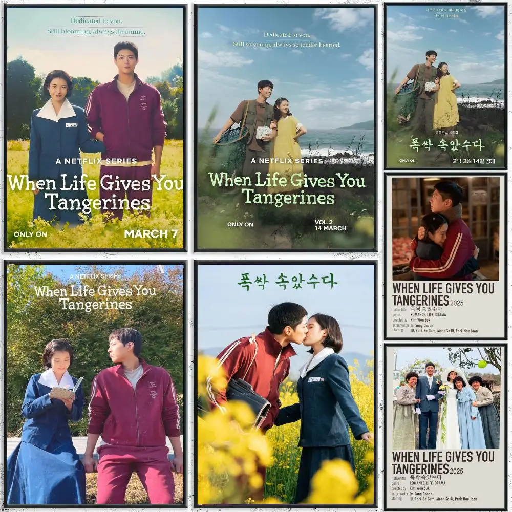 Korean Drama When life gives you tangerines Poster Perfect Sticker Self Adhesive for Office Home Theater Wall Art Decor Fancy