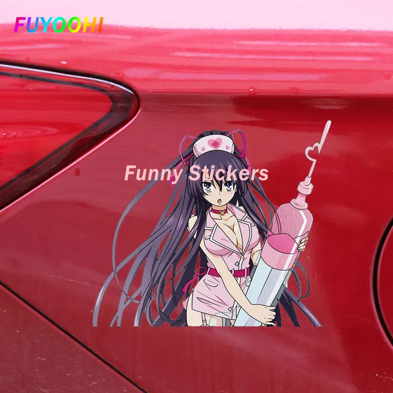 FUYOOHI Fashion Sticker DATE A LIVE Yatogami Tohka Car Stickers Sunscreen Anime Decals Car Accessories Simple Creative Decals