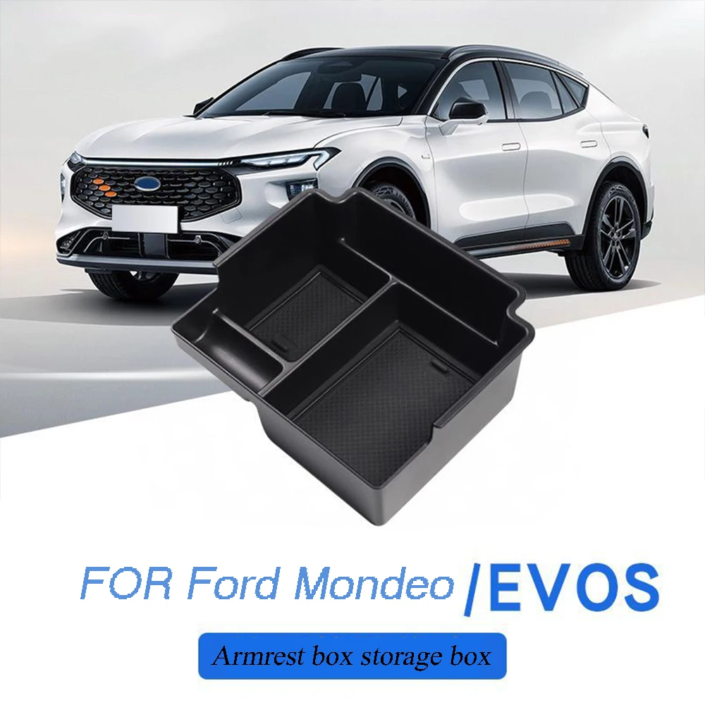 ABS Car Armrest Storage Box For Ford Fusion Mondeo EVOS 2022 2023 Auto Central Control Organizer Containers Modification Tray