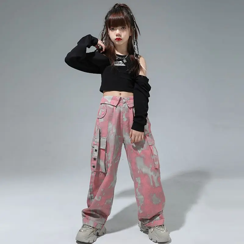 Jazz dance children's street dance autumn and winter set performance clothing model stage walk performance clothing