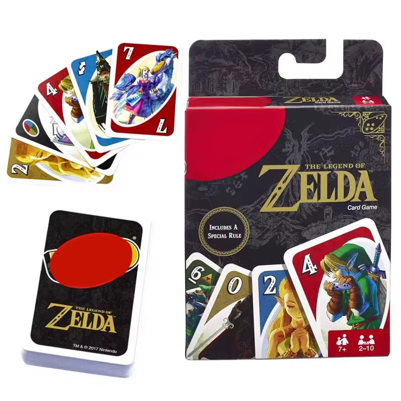 New The Legend of Zelda UNO Card Game Family Funny Special Rule Link Themed Graphics Board Playing Game Poker for 2-10 Players